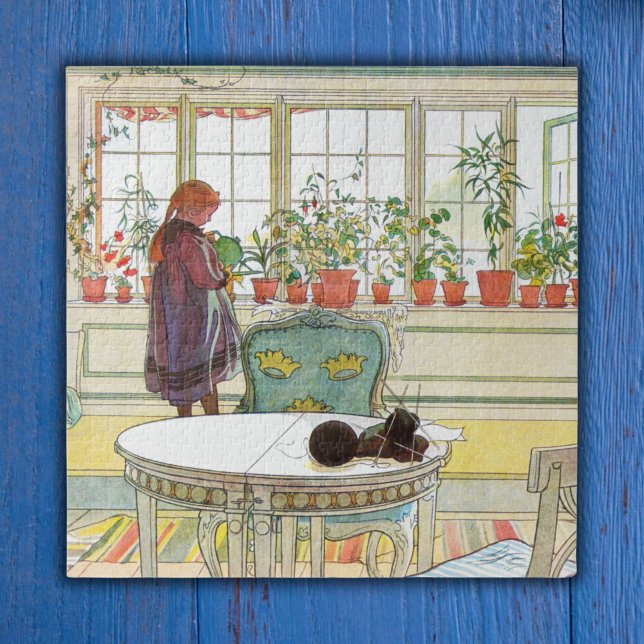 Flowers on the Windowsill Carl Larsson Swedish Jigsaw Puzzle (Creator Uploaded)