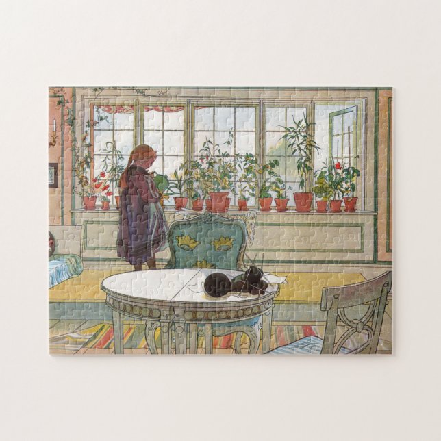 Flowers on the Windowsill From A Home Carl Larsson Jigsaw Puzzle (Horizontal)