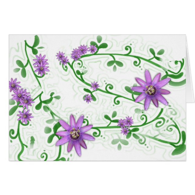 Flowers on Vines Card (Front Horizontal)