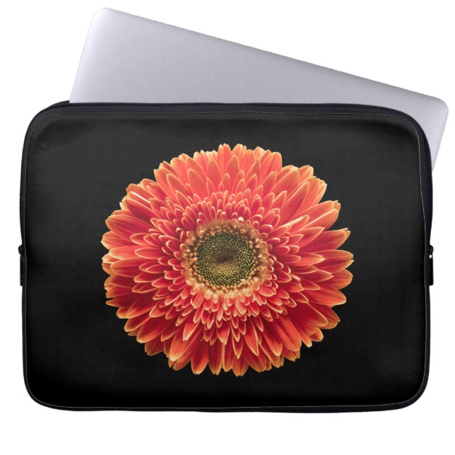 Flowers | Orange Gerbera Daisy Laptop Sleeve (Front)