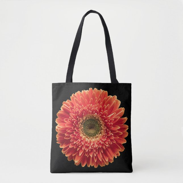 Flowers | Orange Gerbera Daisy Tote Bag (Front)