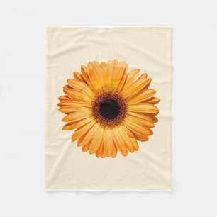 Flowers   Orange Gerbera Fleece Blanket