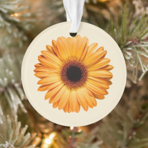 Flowers   Orange Gerbera Ornament
