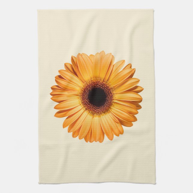 Flowers | Orange Gerbera Tea Towel (Vertical)