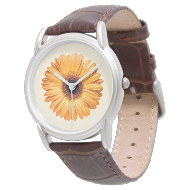 Flowers | Orange Gerbera Watch (Angled)