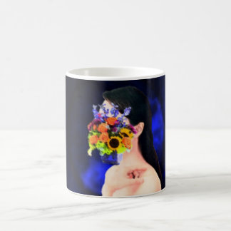 Flowers Over Face Coffee Mug