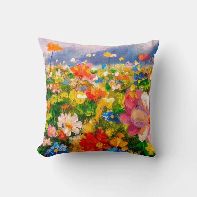 Flowers paintings monet painting claude impression cushion (Front)
