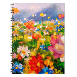 Flowers paintings monet painting claude impression notebook