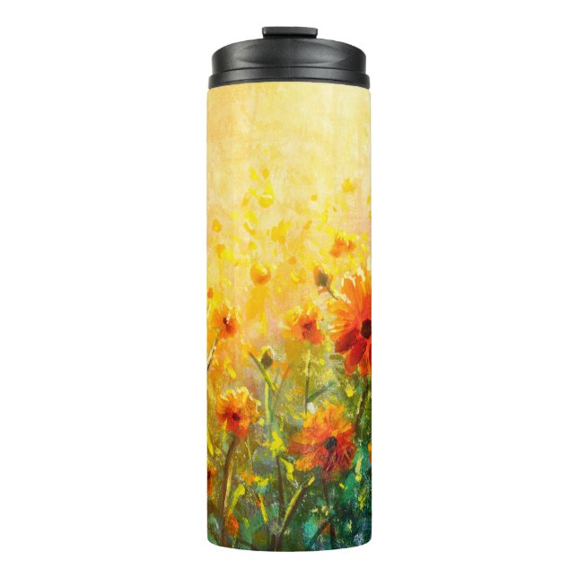 Flowers paintings monet painting claude impression thermal tumbler (Front)