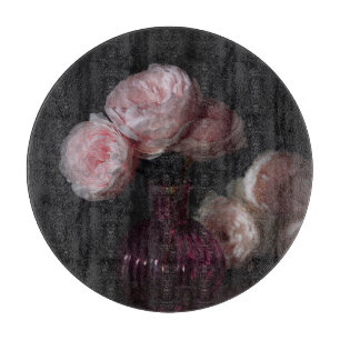 Flowers   Pale Pink Peonies in Vase Cutting Board