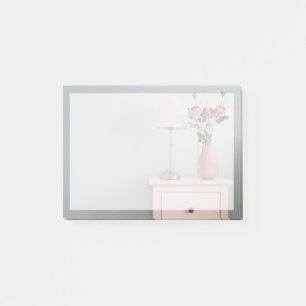 Flowers   Pale Pink Roses on Nightstand Post-it Notes