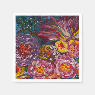 flowers paper napkins