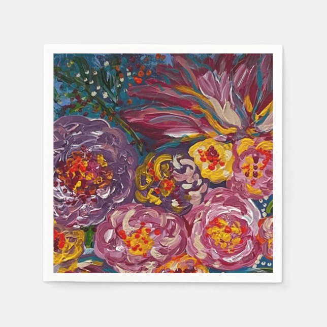 flowers paper napkins (Front)