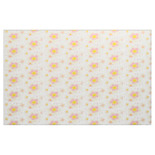 Flowers Pastel Abstract Watercolor Design Fabric