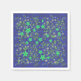 Flowers pattern 08.b DGrey BG Napkin