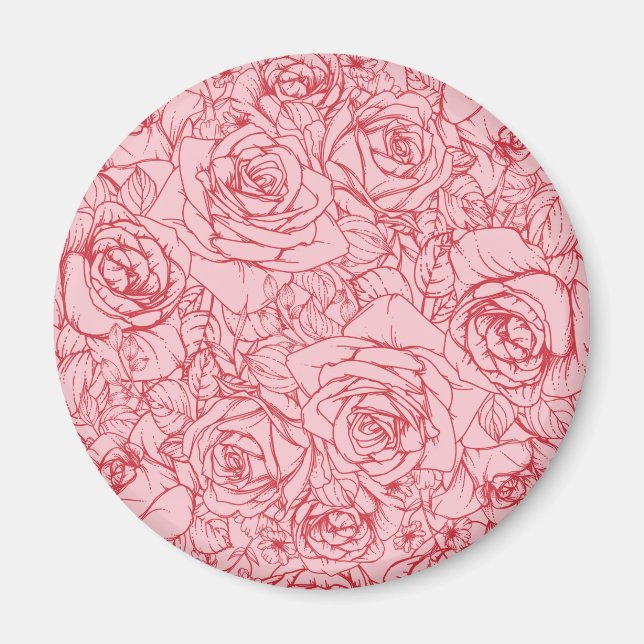 Flowers Pattern 14 Magnet (Front)