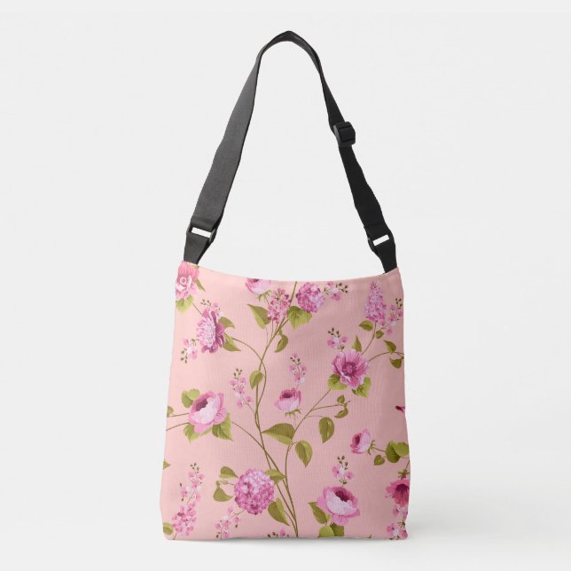 Flowers Pattern 17 Crossbody Bag (Front)