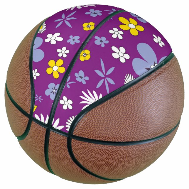 Flowers Pattern Basketball (Angled)