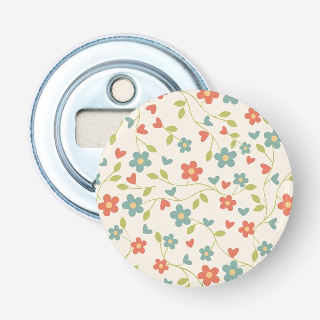 Flowers Pattern Bottle Opener (Front)