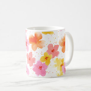 flowers pattern coffee mug