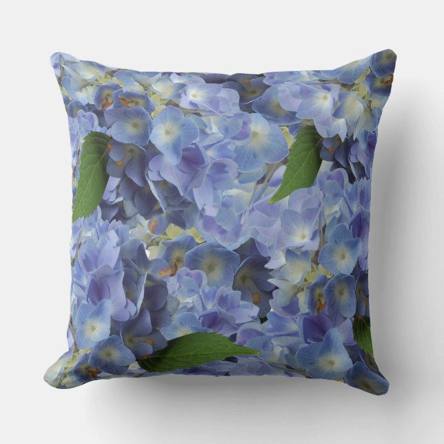 flowers pattern in blue cushion (Front)