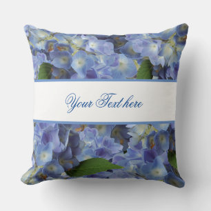 flowers pattern in blue cushion