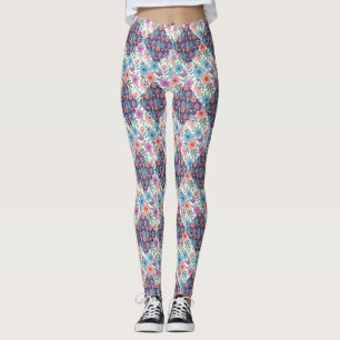 flowers pattern leggings