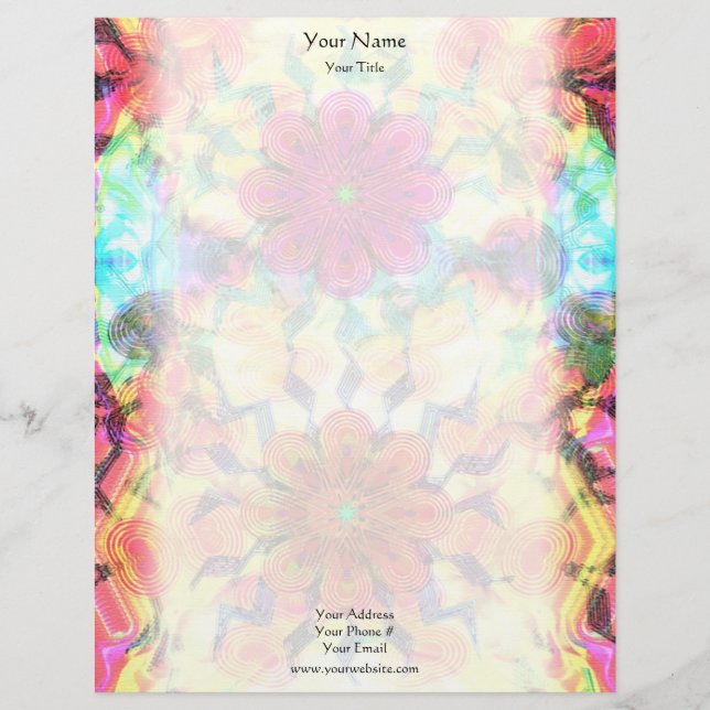 Flowers Pattern Letterhead (Front)