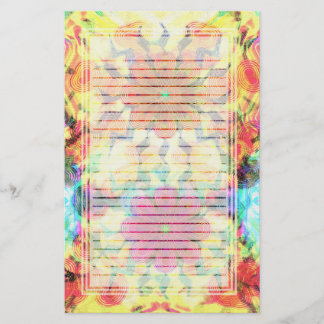 Flowers Pattern Lined Stationery