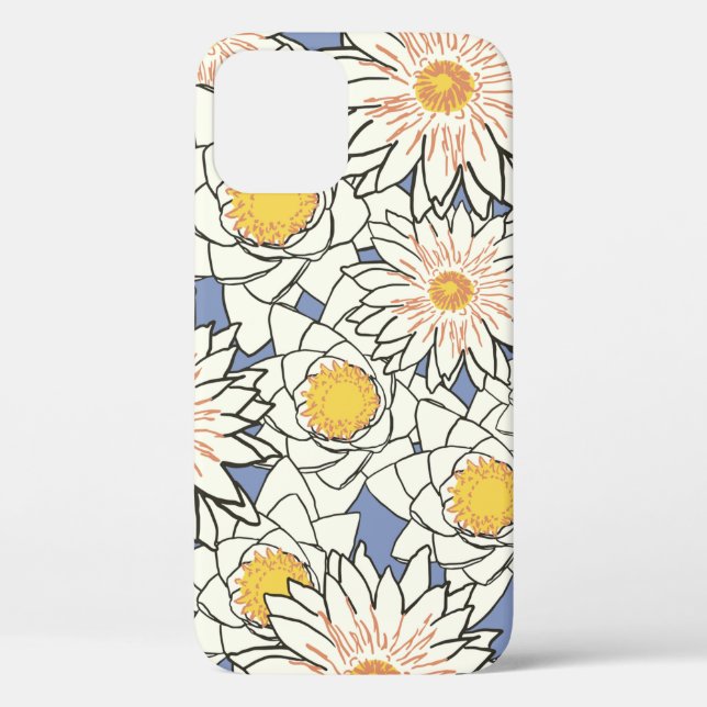 Flowers pattern lotus lily Case-Mate iPhone case (Back)