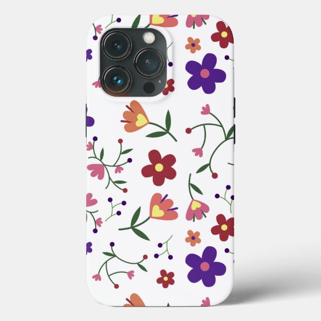 Flowers Pattern Nature Design Flora Plant Case-Mate iPhone Case (Back)