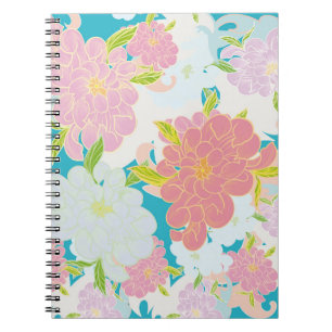 Flowers pattern notebook