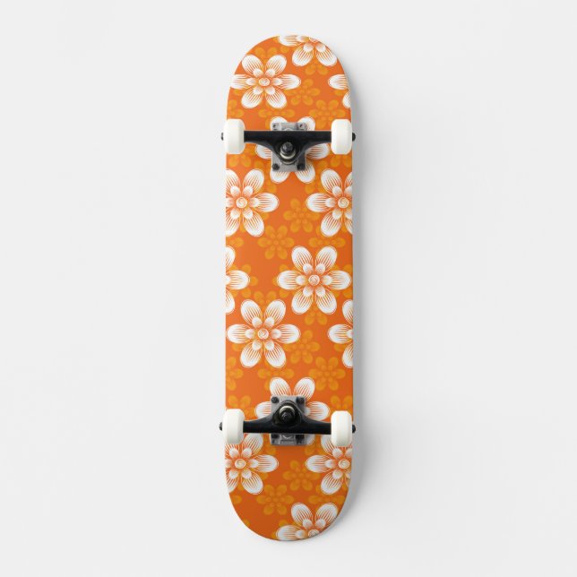 Flowers Pattern Skateboard (Front)