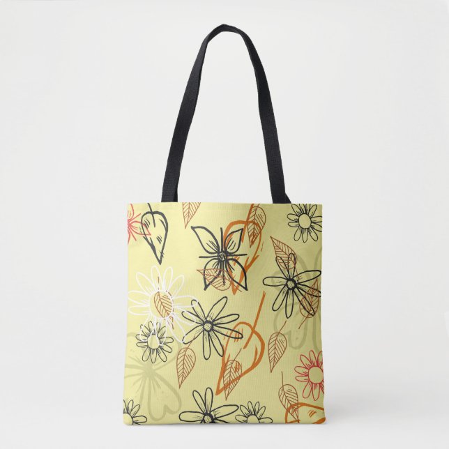 Flowers, Pattern Tote Bag (Front)