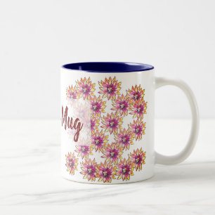 Flowers Pattern Two-Tone Coffee Mug