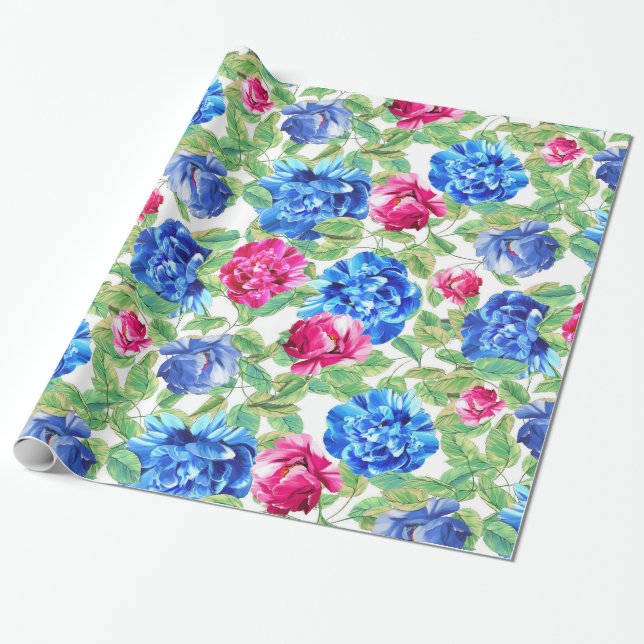 Flowers Pattern Wrapping Paper (Unrolled)