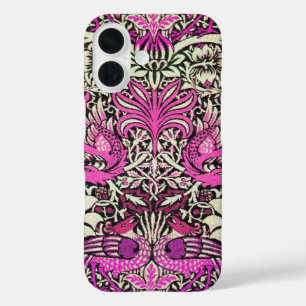 FLOWERS,PEACOCKS AND DRAGONS Pink Purple White iPhone 16 Case