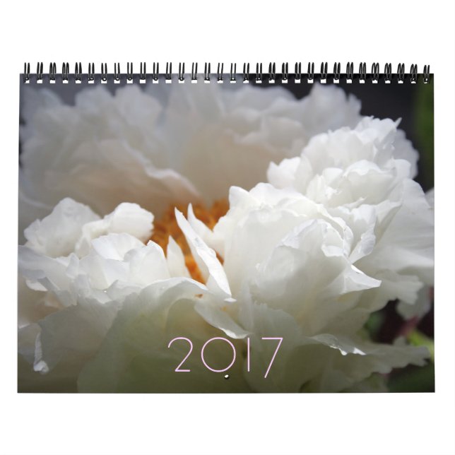 Flowers Peony customisable Year Calendar (Cover)