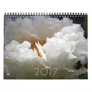 Flowers Peony customisable Year Calendar