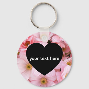 flowers personalised key ring