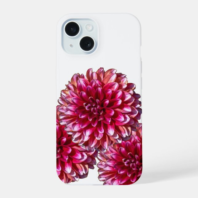 Flowers Pink Dahlia iPhone 15 Case (Back)
