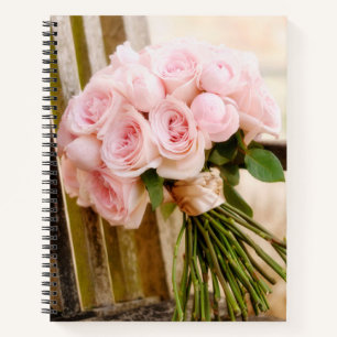Flowers Pink Rose Bouquet Notebook