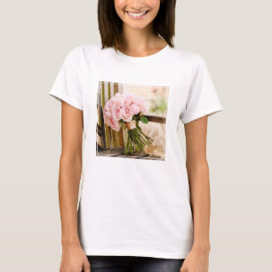 Flowers   Pink Rose Bouquet T-Shirt