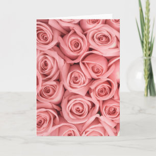 Flowers Pink Roses Card