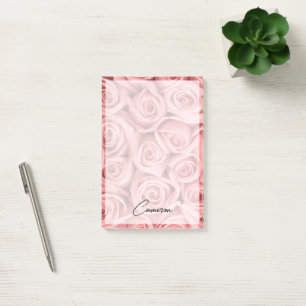 Flowers Pink Roses Post-it Notes