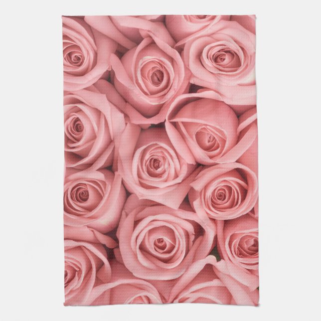 Flowers | Pink Roses Tea Towel (Vertical)