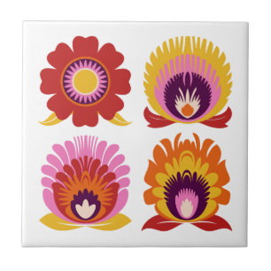 Flowers Polish Folk Tile