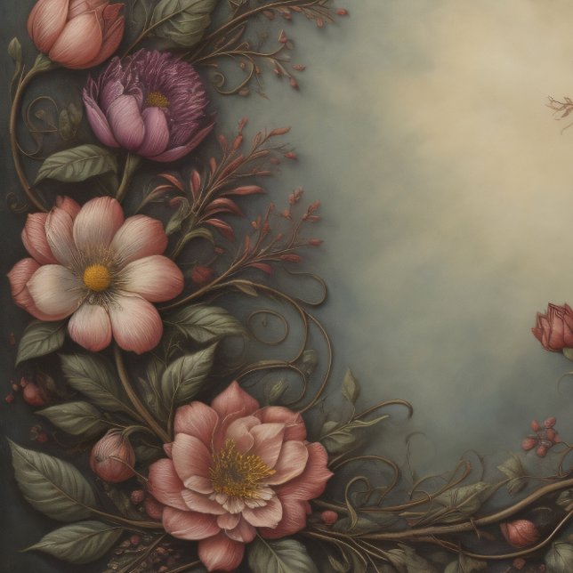 Flowers & postcard no2 vintage tissue paper (Creator Uploaded)