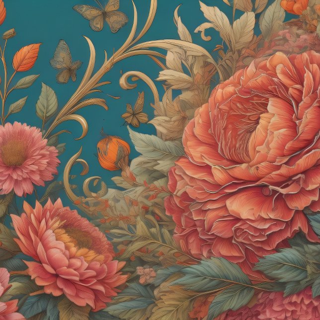 Flowers & postcard v5 vintage tissue paper (Creator Uploaded)