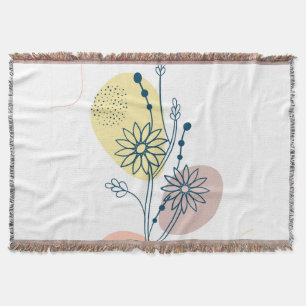 Flowers poster layout throw blanket